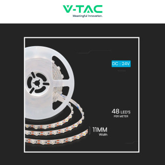 V-Tac VT-2835 Striscia LED Flessibile con Lente 82,5W 48 LED/m 5m