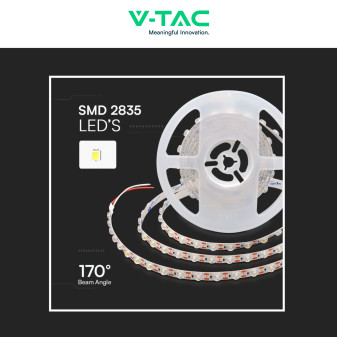 V-Tac VT-2835 Striscia LED Flessibile con Lente 82,5W 48 LED/m 5m