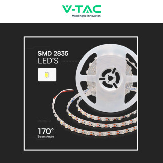 V-Tac VT-2835 Striscia LED Flessibile con Lente 82,5W 48 LED/m 5m
