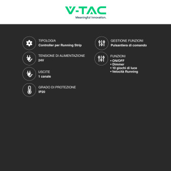 V-Tac Controller per Strisce LED Running Monocolore