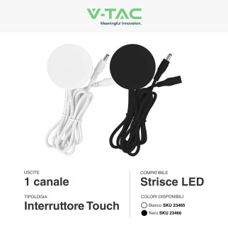V-Tac VT-2412 Controller Dimmer per Strisce LED Touch