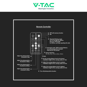 V-Tac VT-8630 Plafoniera LED Quadrata 36W IP44 Sensore di Movimento e Crepuscolare