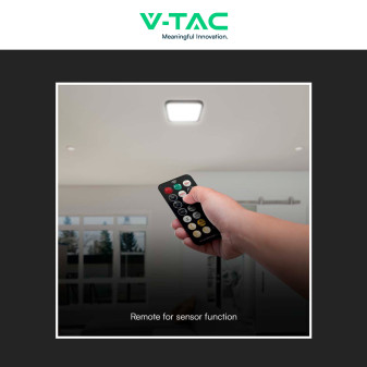 V-Tac VT-8630 Plafoniera LED Quadrata 36W IP44 Sensore di Movimento e Crepuscolare