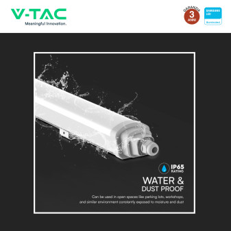 VT-12035 Tubo LED Plafoniera GT Series 36W SMD Linkabile IP65 V-Tac