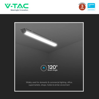 VT-12049 Tubo LED Plafoniera GT Series 48W SMD Linkabile IP65 V-Tac