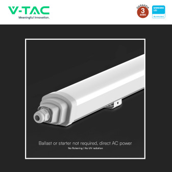 VT-12049 Tubo LED Plafoniera GT Series 48W SMD Linkabile IP65 V-Tac