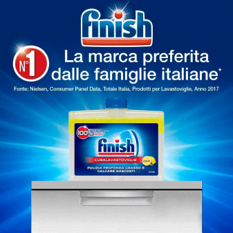 Finish Curalavastoviglie Sgrassante al Limone 10 Flaconi da 250ml