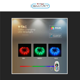 VT-5050 Striscia LED 15W Flessibile RGB+W IP65 12V 5m V-Tac