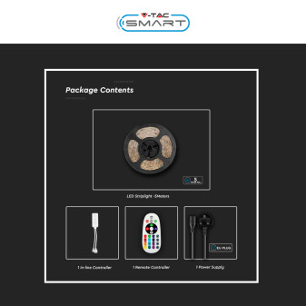 VT-5050 Striscia LED 15W Flessibile RGB+W IP65 12V 5m V-Tac