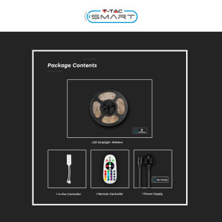 VT-5050 Striscia LED 15W Flessibile RGB+W IP65 12V 5m V-Tac