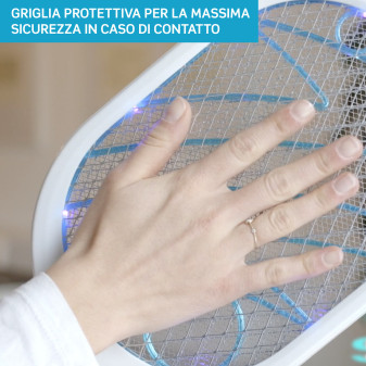 Intergross Flash Away 2 Racchette Zanzare Ricaricabile Doppio Uso