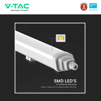 VT-12017 Tubo LED Plafoniera GT Series 18W SMD Linkabile IP65 V-Tac