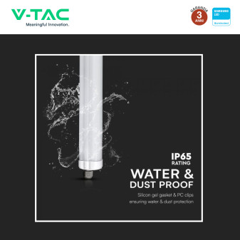 VT-6076S Tubo LED Plafoniera 18W SMD Linkabile IP65 V-Tac