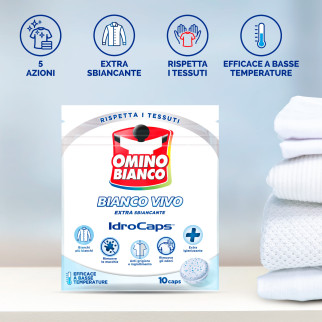 Additivo Bianco Vivo 10 Caspule Azione Sbiancante Omino Bianco