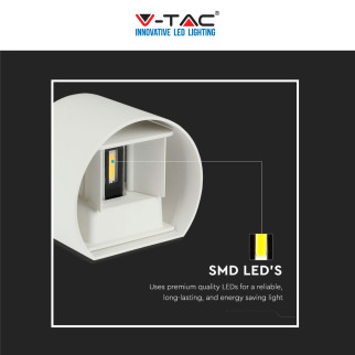 VT-756 Lampada LED da Muro 5W Bianca con Doppio LED SMD IP65 V-Tac