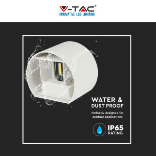 VT-756 Lampada LED da Muro 5W Bianca con Doppio LED SMD IP65 V-Tac