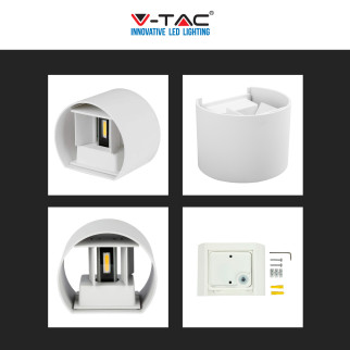 VT-756 Lampada LED da Muro 5W Bianca con Doppio LED SMD IP65 V-Tac
