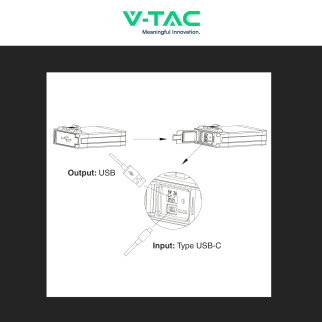 VT-55w Faro LED 10W IP65 Pannello Solare con Sensore Telecomando V-Tac