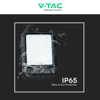 VT-55w Faro LED 10W IP65 Pannello Solare con Sensore Telecomando V-Tac