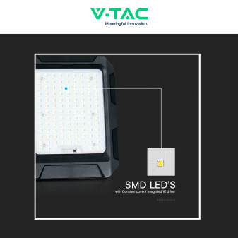 VT-102w Faro LED 15W IP65 Pannello Solare con Sensore Telecomando V-Tac