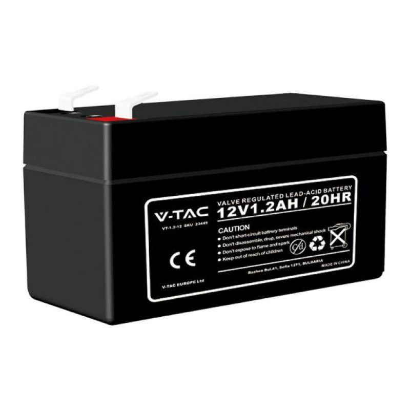 V-Tac VT-1.2-12 Batteria Piombo Acido 12V 1,2Ah - SKU 23449