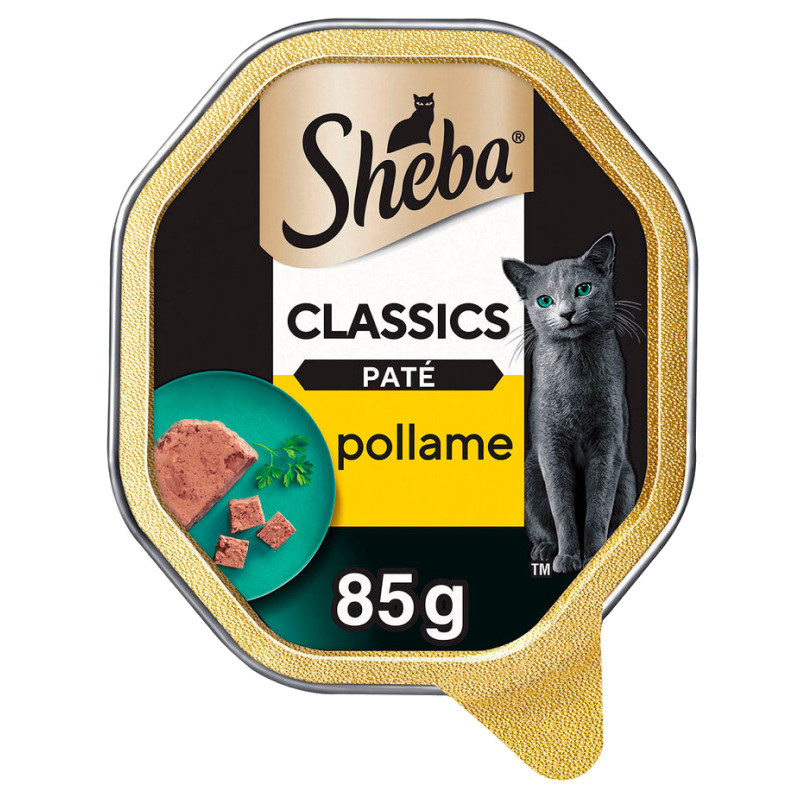 Sheba Classics Paté con Pollame Cibo per Gatti 22x 85g