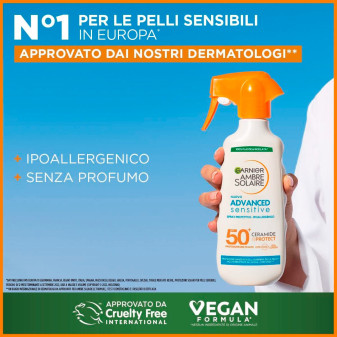 Garnier Ambre Solaire Advanced Sensitive SPF 50+ Spray Protettivo