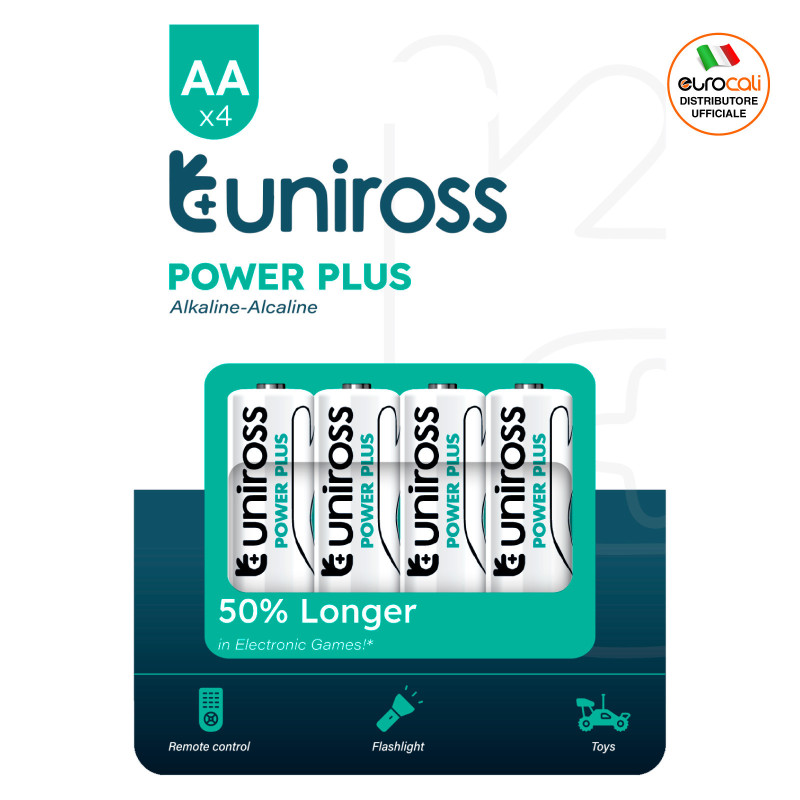 Uniross Power Plus Alkaline LR6 Stilo AA 1,5V Pile Alcaline