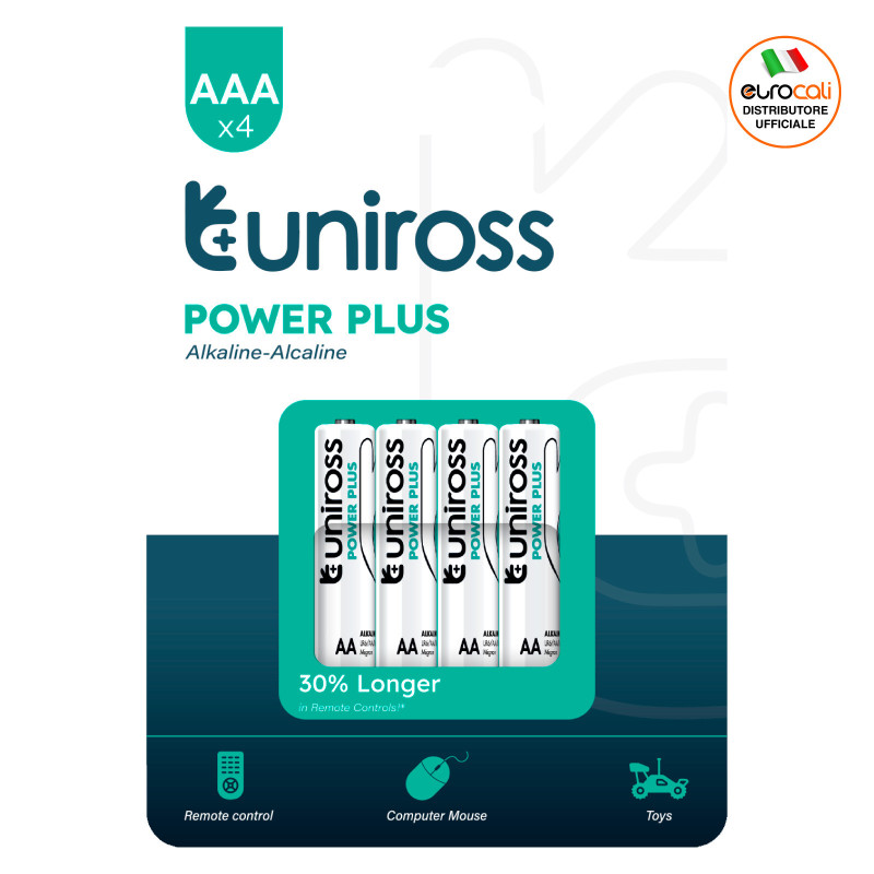 Uniross Power Plus Alkaline LR03 Mini Stilo AAA 1,5V