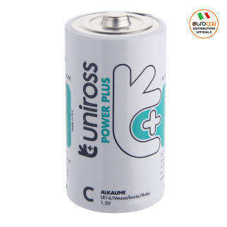Uniross Power Plus Alkaline LR14 Mezzatorcia C Baby 1,5V