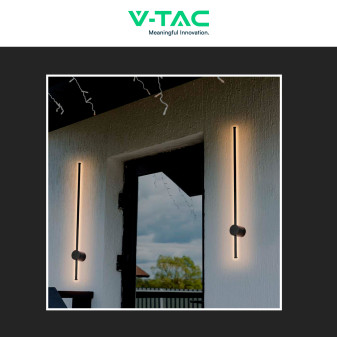 VT-11112 Lampada LED da Muro 12W SMD IP65 Colore Nero V-Tac