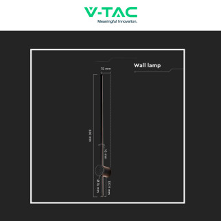VT-11112 Lampada LED da Muro 12W SMD IP65 Colore Nero V-Tac