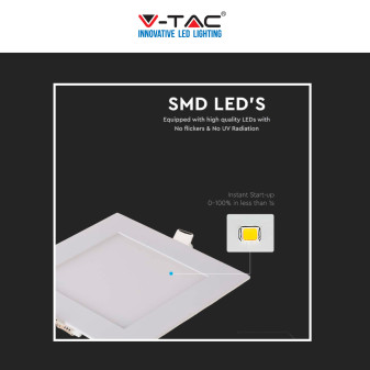 VT-1807-SQ Mini Pannello LED Quadrato 18W da Incasso V-Tac