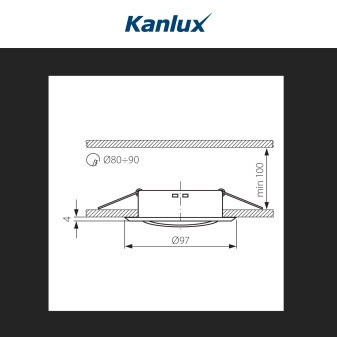 Kanlux ARGUS II CT-2115-C/M Portafaretto con Portalampada