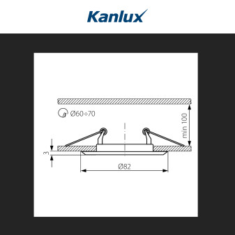 Acquista Kanlux ARGUS II CT-2114-AN Portafaretto Rotondo da incasso