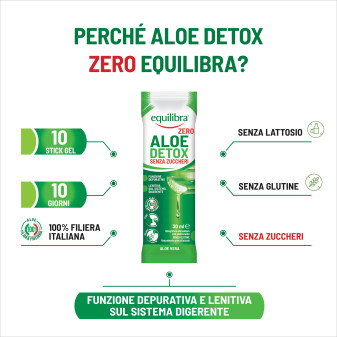 Equilibra Aloe Detox ZERO Integratore Depurativo - 10 sticks