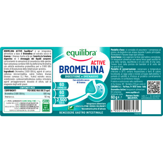 Equilibra Bromelina Active Integratore Digestivo 60 compresse