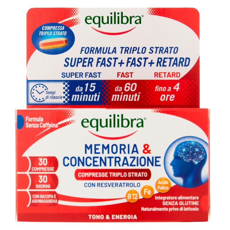 Equilibra Memoria e Concentrazione Integratore 30 Compresse