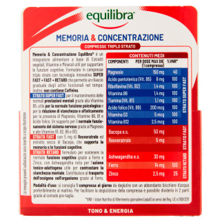 Equilibra Memoria e Concentrazione Integratore 30 Compresse