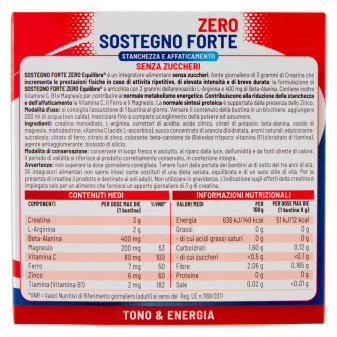 Equilibra Sostegno Forte Zero Integratore 18 Bustine