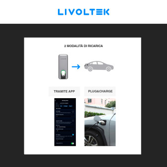 Wall box 22kW Trifase Smart IP54 IK10 con Cavo Tipo 2 Livoltek