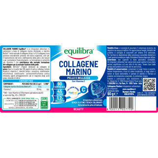 Equilibra Collagene Marino Integratore Vitamina C 90 Compresse