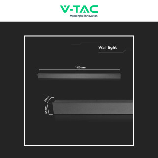 VT-1178 Lampada LED da Muro 23W IP65 CRI≥90 Nera V-Tac