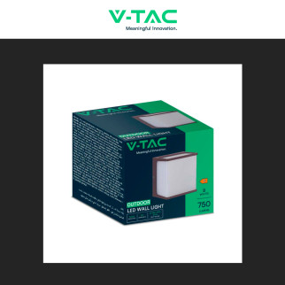 VT-708 Lampada LED Muro 8W SMD Applique Marrone IP65 V-Tac
