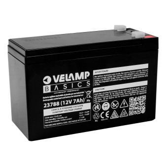 Batteria al Piombo 12V 7Ah Ricaricabile Attacchi  F1 Velamp