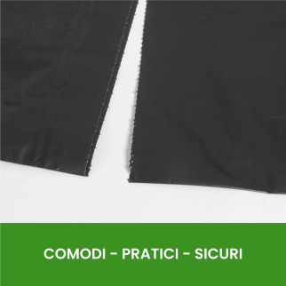 10 Sacchi Neri Rotolo a Strappo Raccolta Rifiuti Plastica 120L 90x120cm