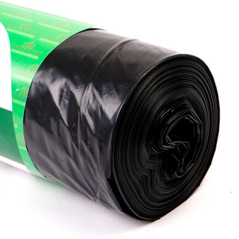 10 Sacchi Neri Rotolo a Strappo Raccolta Rifiuti Plastica 120L 90x120cm