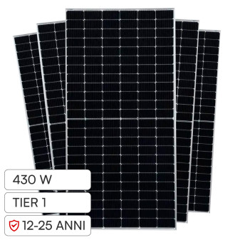 Pannelli Solari Fotovoltaici 430W TIER 1 TOPCon IP68 V-Tac