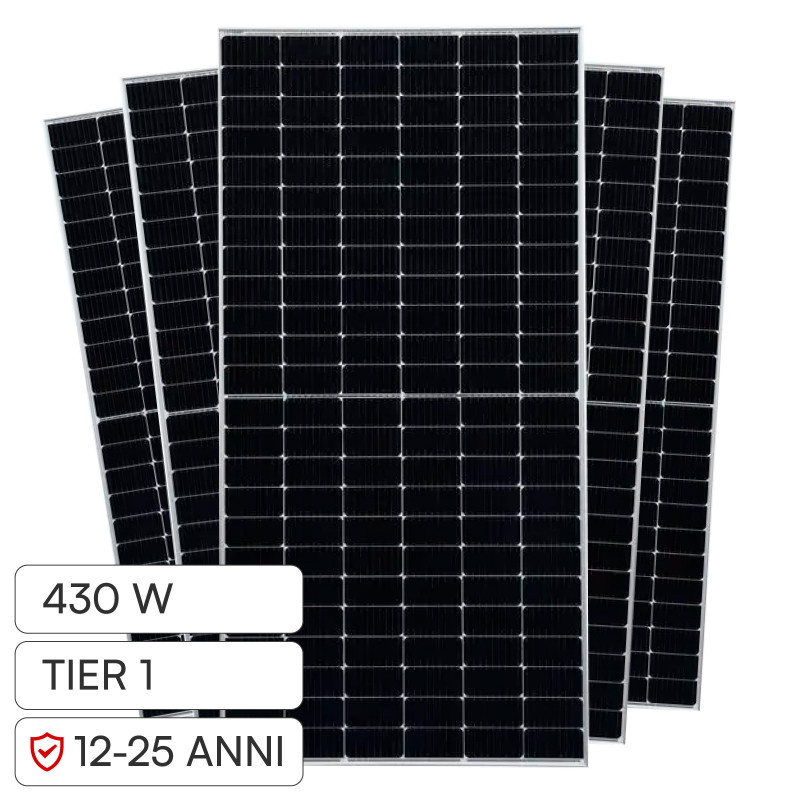 Pannelli Solari Fotovoltaici 430W TIER 1 TOPCon IP68 V-Tac