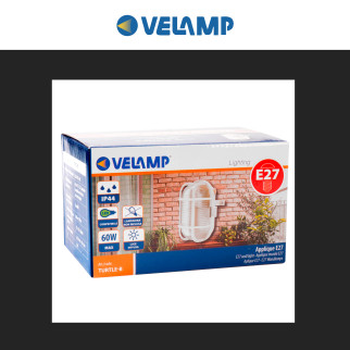 Velamp Turtle Plafoniera in Vetro per Lampadine E27 IP44